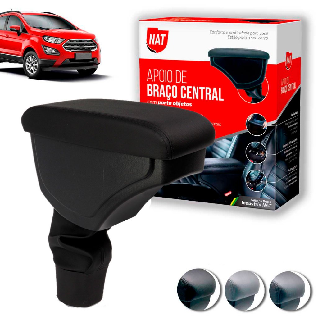 Apoio de Braço Nova Ecosport Ano 2013 Até 2017 C/ Porta Objeto em Oferta na Shopee