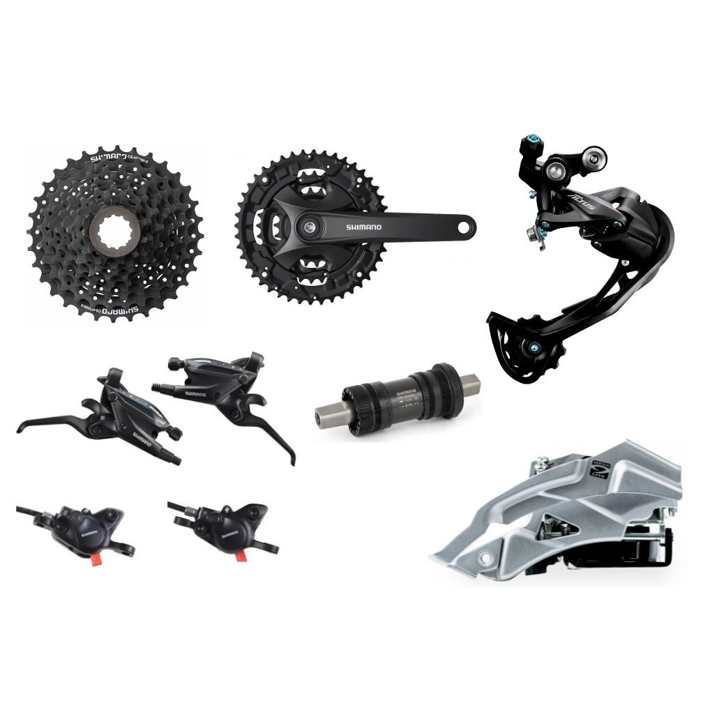 Kit Shimano Transmissão 3x9v Altus Freio Hidráulico Pedivela - Sports & Outdoors