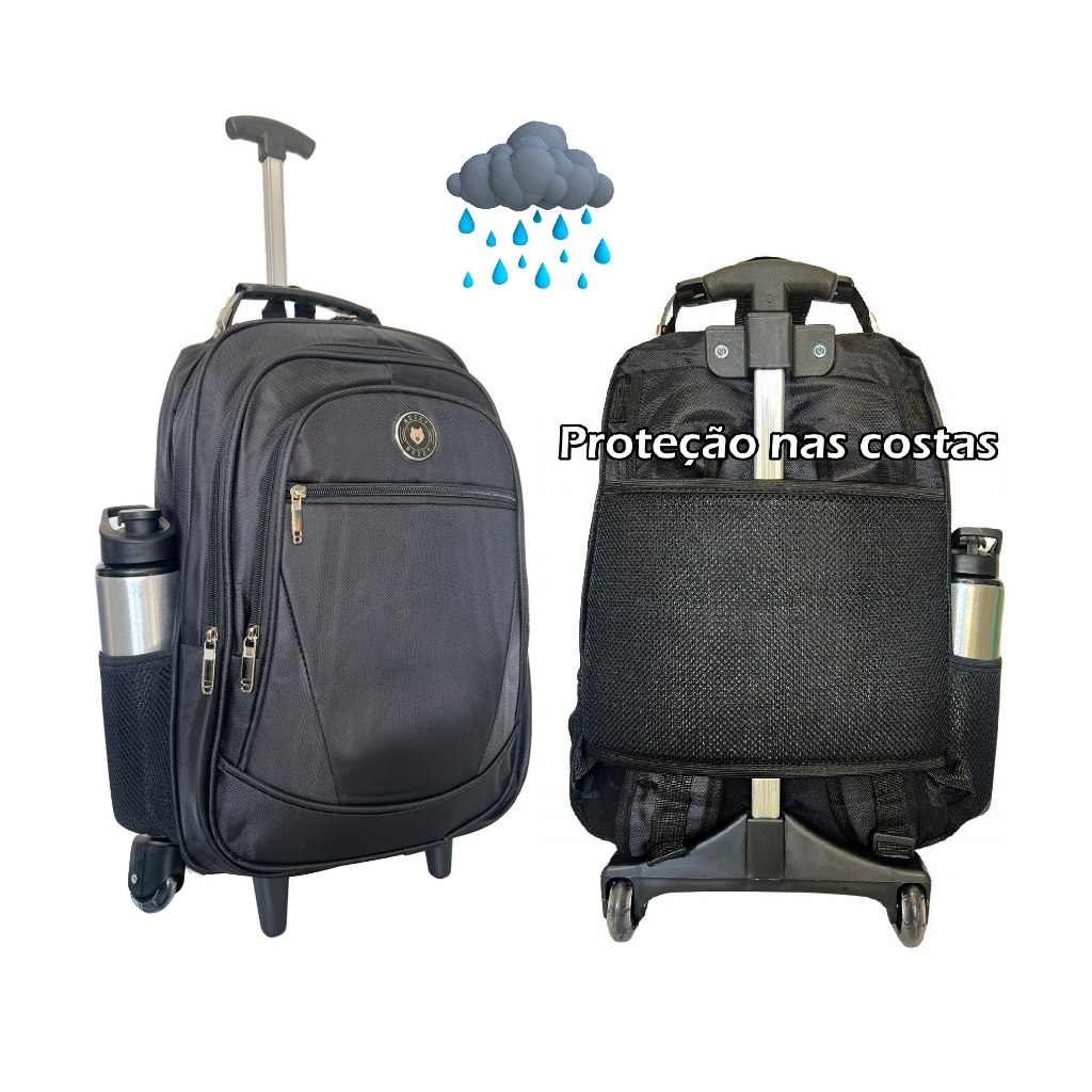 Mochila de Rodinhas Masculino/Feminino Escolar Resistente e impermeável em Oferta na Shopee