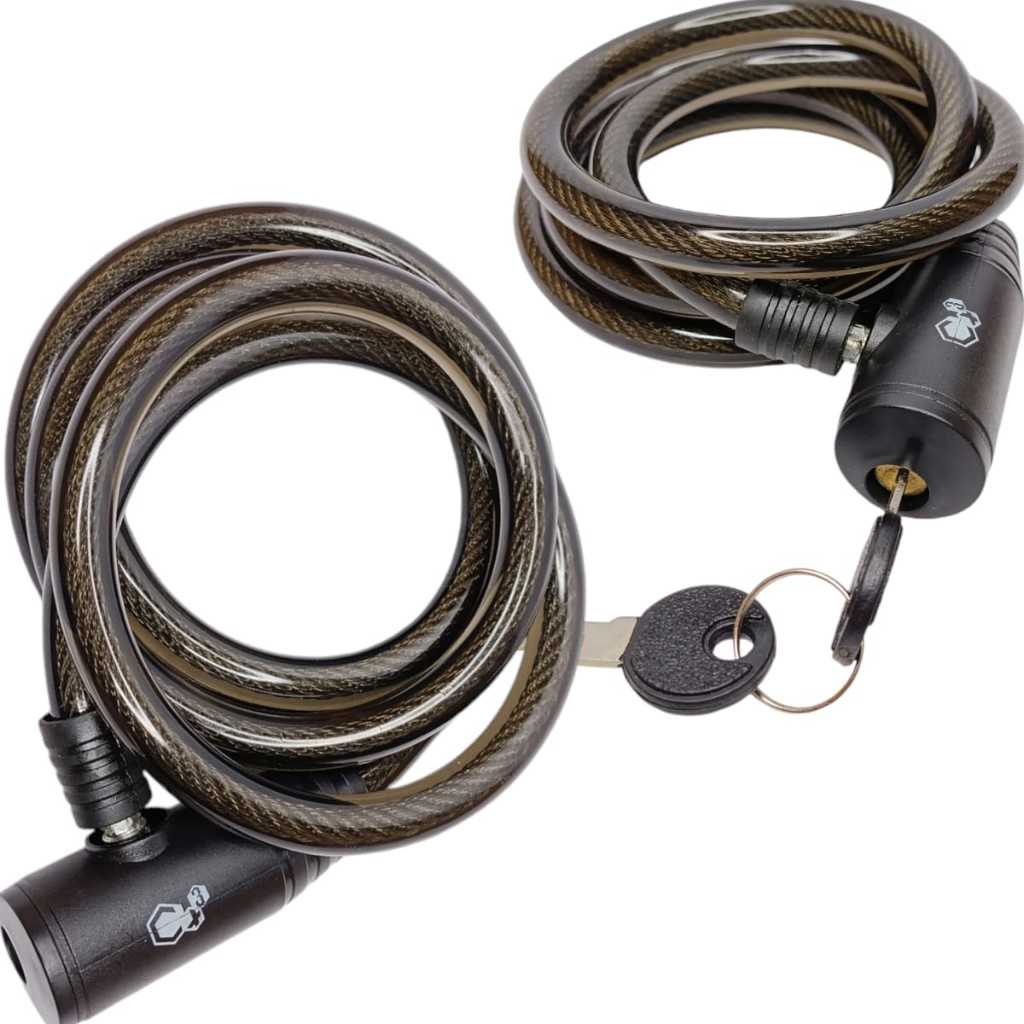 Trava Cadeado Cabo de Aço Protege Moto 12mm 1,5mm Comprimento Bike Estepe