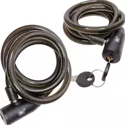 Trava Cadeado Cabo de Aço Protege Moto 12mm 1,5mm Comprimento Bike Estepe