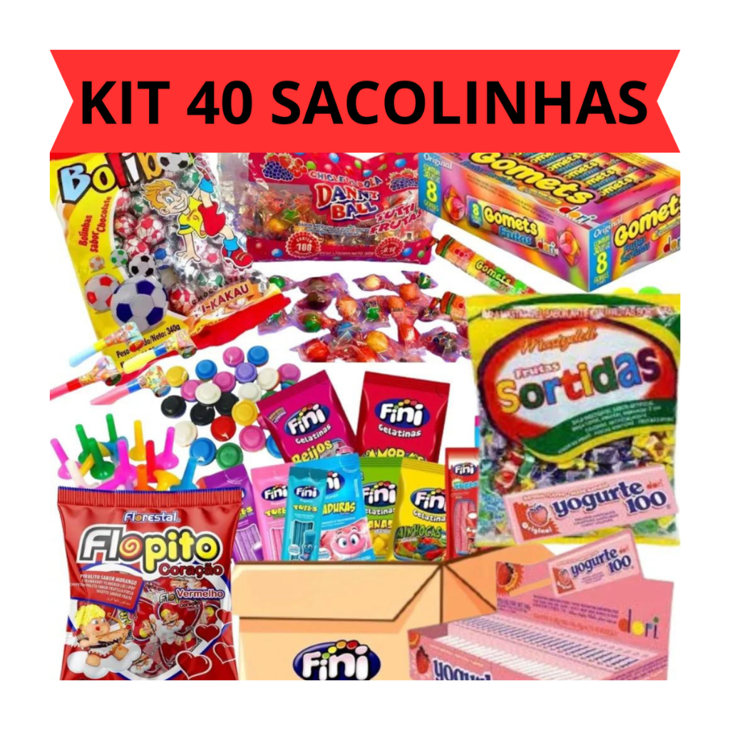 Kit Aniversário Doces Para Sacolinha Surpresa Festa Infantil