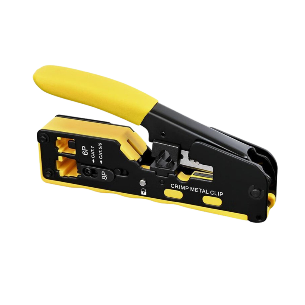 Alicate De Crimpar Rj45 Vazado Cat5 Cat6 Cat7 6P 8P Prensa Cabo Rede Profissional