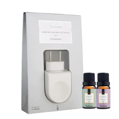 Kit Aromatizador Elétrico Standard Via Aroma + 2 Essências Bamboo e Lavanda 10ml