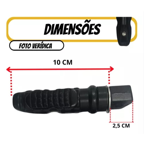 Pedaleira Esportiva Universal Para Moto 6mm• Traseira • Encaixe Padrão M6 — imagem 2 de 2