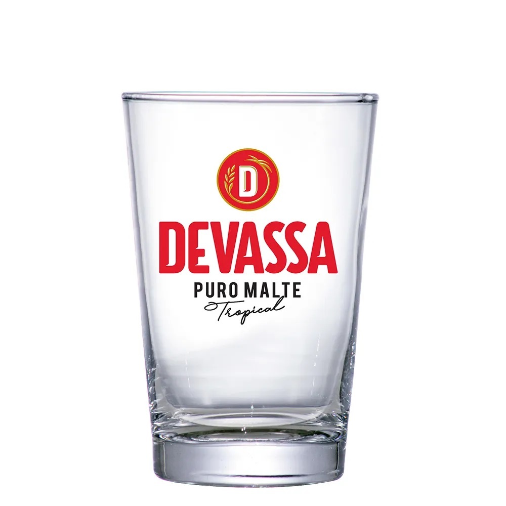 Copo de Vidro Devassa Puro Malte Tropical Caldereta para Cerveja 300ml - Ruvolo