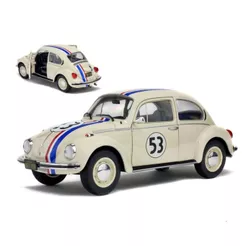 Carrinho Miniatura Fusca 53 Herbie Fricção Brinquedo de Menino Abre Porta e Capô