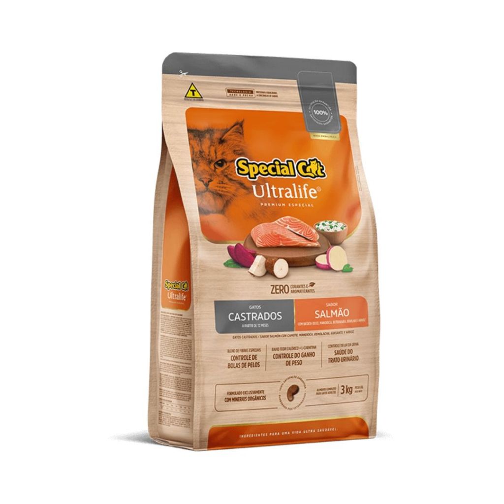 Ração Special Cat Ultralife Gatos Castrados Frango 20kg