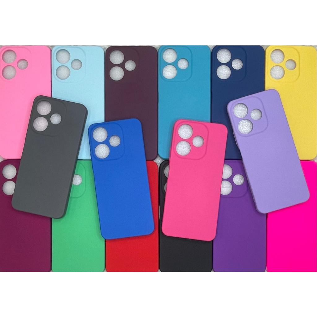 Capa Capinha Para  Redmi 13 4G  Silicone Aveludado Película Case