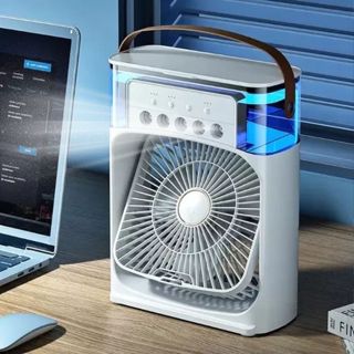 Mini Ventilador Refrigerador Ar Condicionado Umidificador Portátil Com Led Reservatório De Água USB em Oferta na Shopee