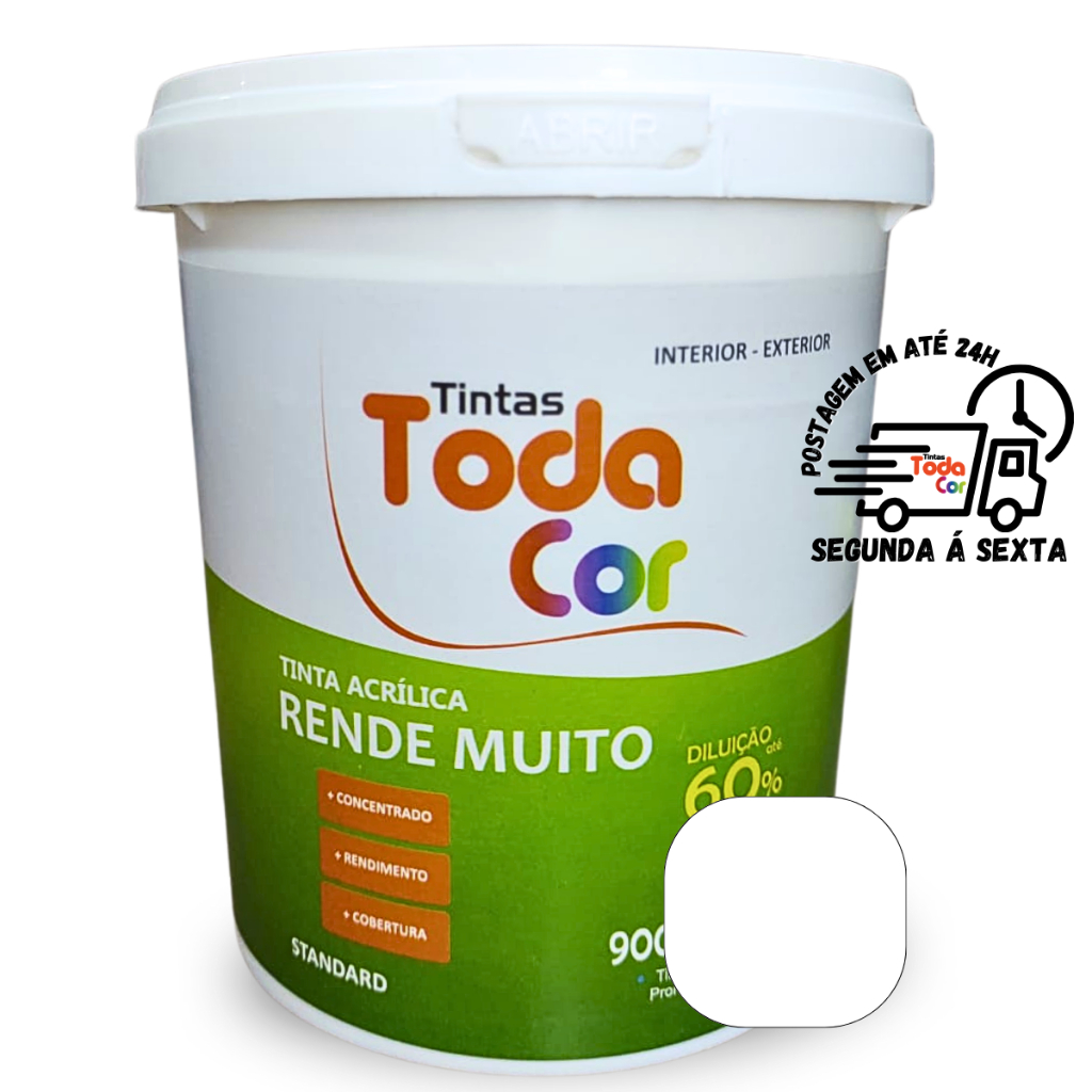 Tinta Acrílica o Maior Rendimento Menor Preço Branco 900ml