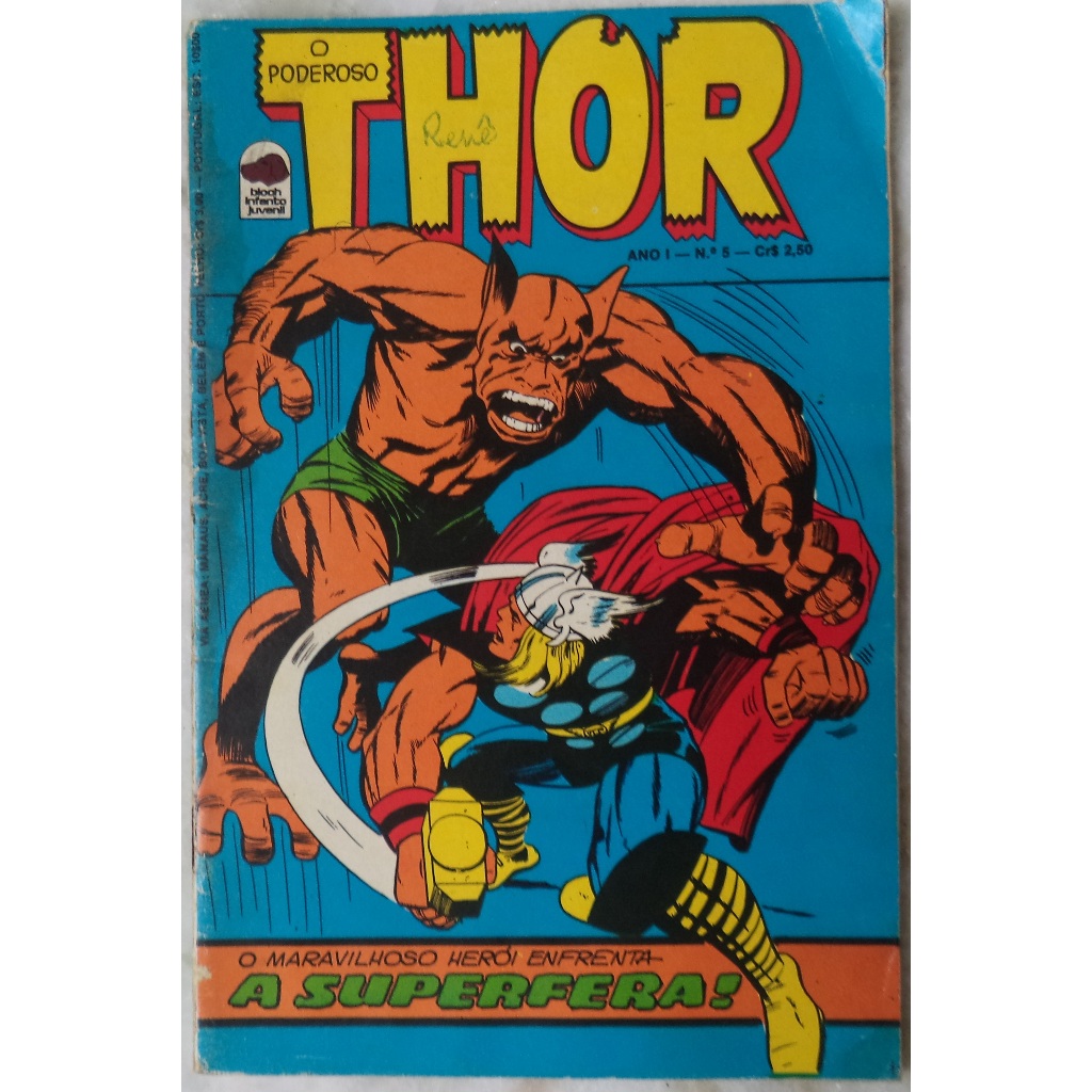 Hq o Poderoso Thor Ano 1 N° 5 - Formatinho Bloch