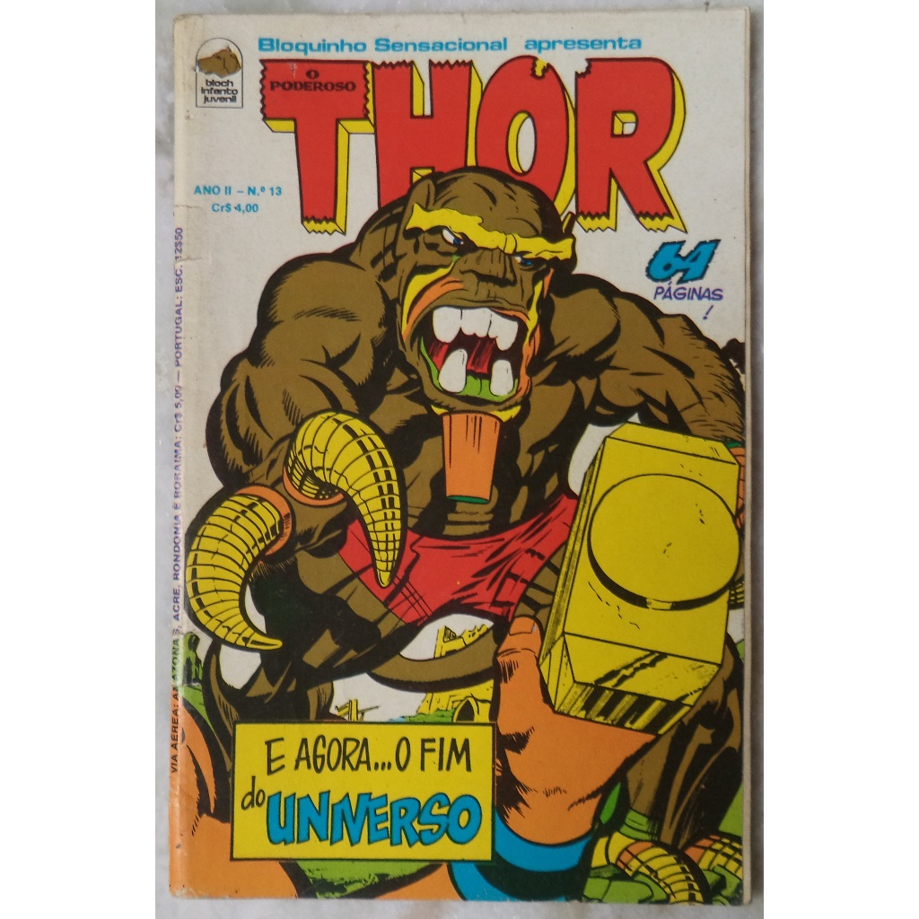 Hq o Poderoso Thor Ano 2 N° 13 - Formatinho Bloch