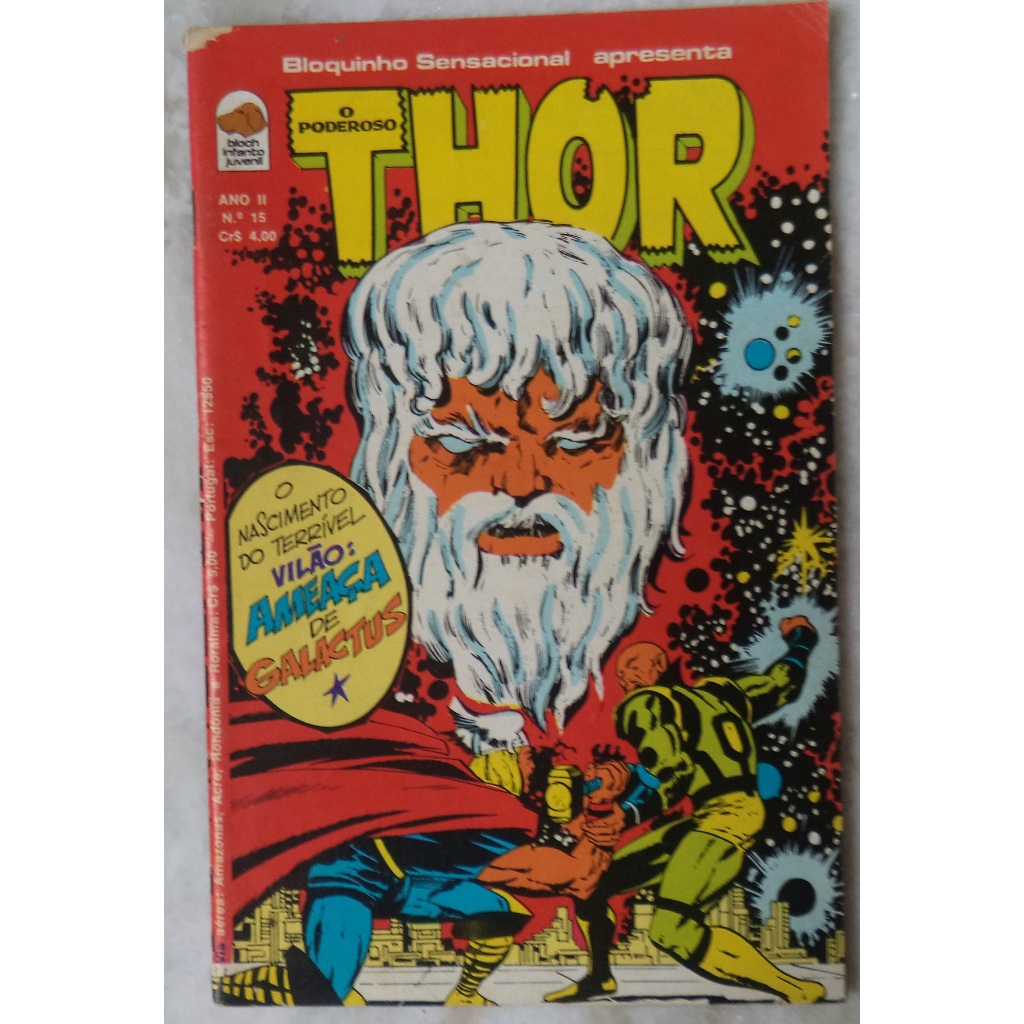 Hq o Poderoso Thor Ano 2 N° 15 Formatinho Bloch