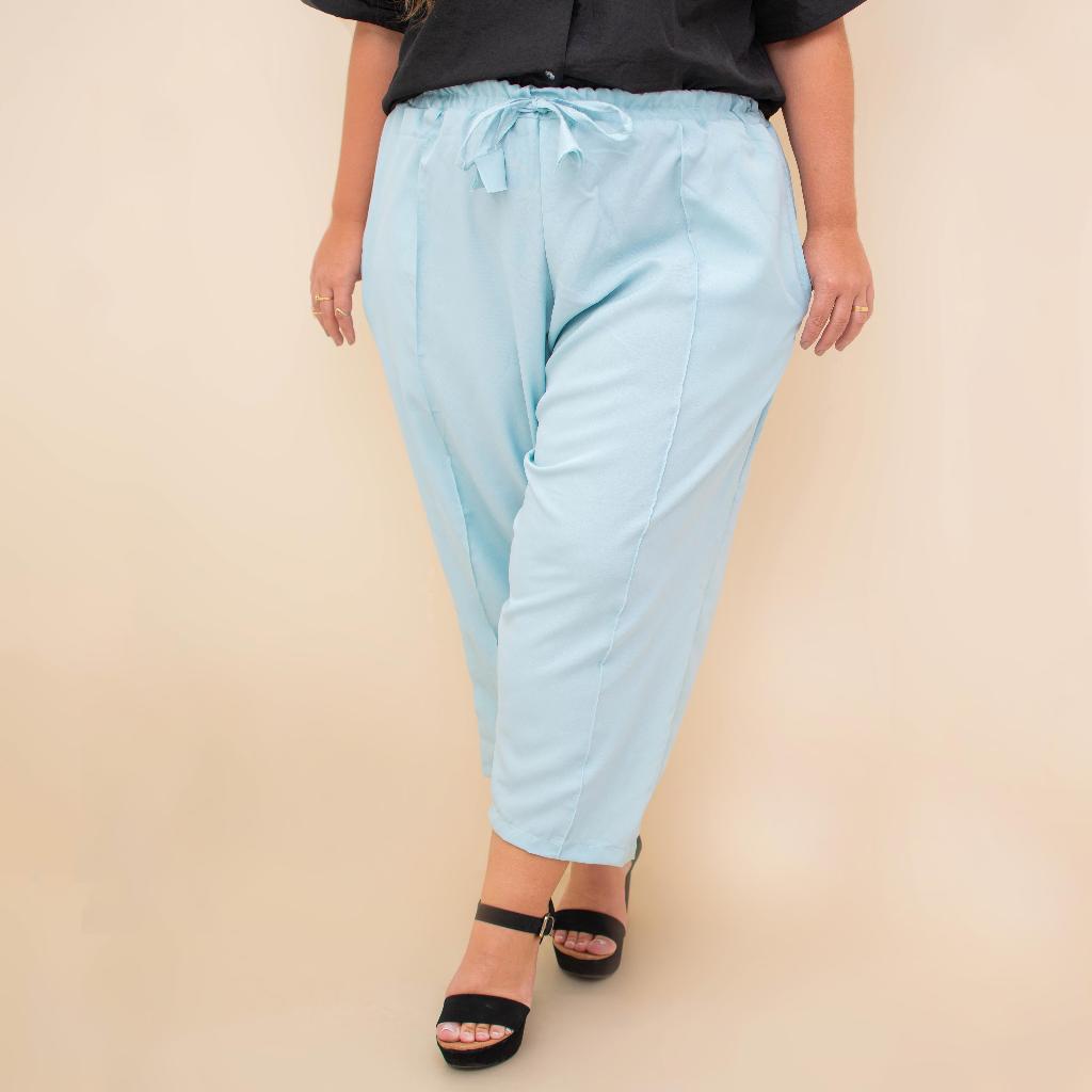 Calça Social Feminina Plus Size Oxiford Alfaiataria em Oferta na Shopee