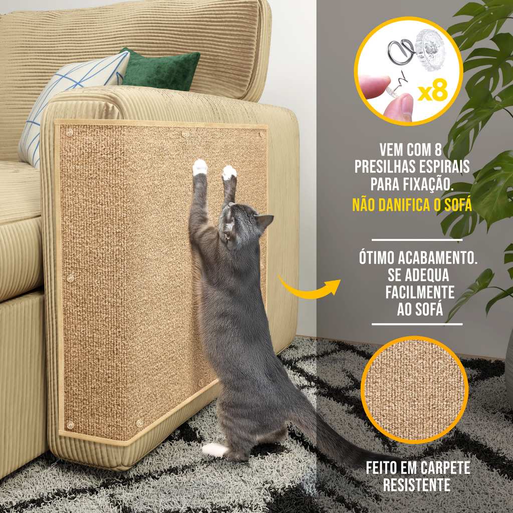 Arranhador Carpete para Gato Protetor Sofá Cama luxo em Oferta na Shopee