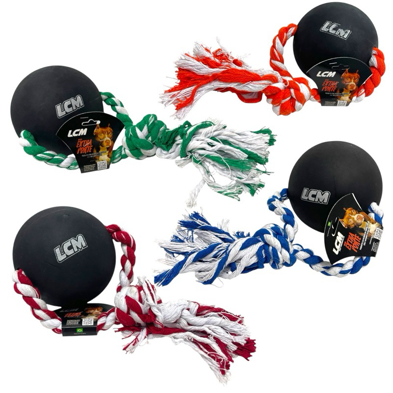 Brinquedo Bola Corda Borracha Natural Mordedor Porte Grande