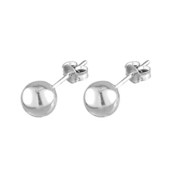 Brinco Prata Bola 4mm / 5mm / 7mm / 8mm Prata 925