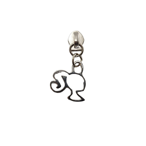 Cursor Para Zíper N°5/6 Modelo - Menina de Coque, 10 Unidades