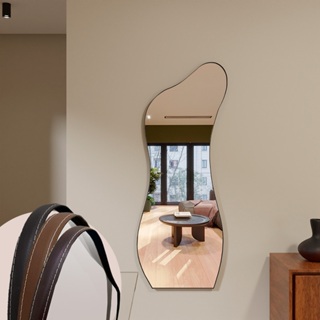 Espelho Organico ME18 Moldura Couro 110x50cm 150x60cm 170x70cm Corpo Inteiro Quarto Sala Banheiro em Oferta na Shopee