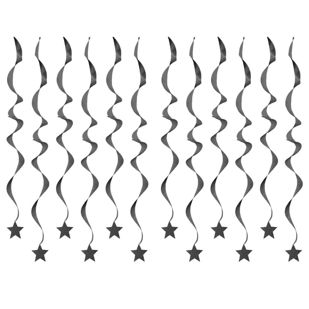 12 Serpentinas Prateadas E V A com Glitter - Carnaval e Folia