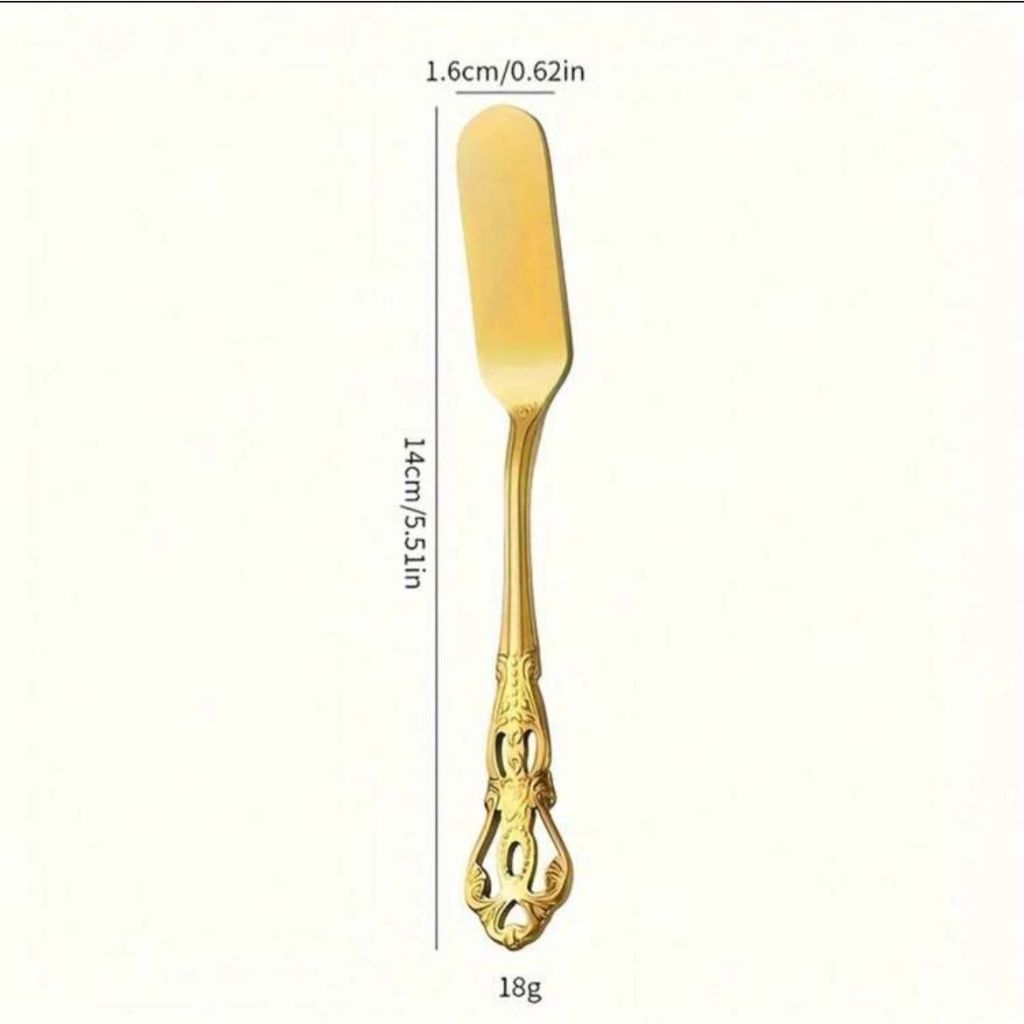 Espátula de Manteiga Dourada Bolo Queijo Condimentos