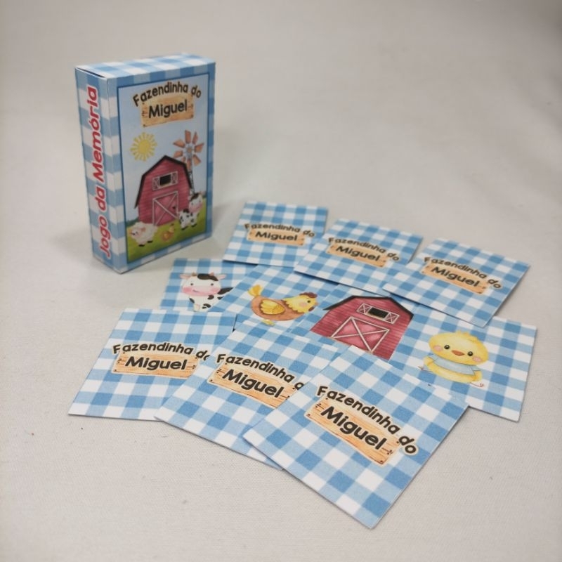 Jogo da Memória - Lembrancinha Personalizada de Fazendinha - Papelaria Personalizada