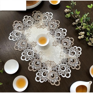 Toalha para Bandeja Renda Guipir Bordado 30x45cm Tecido Rendado Centro de Mesa em Oferta na Shopee