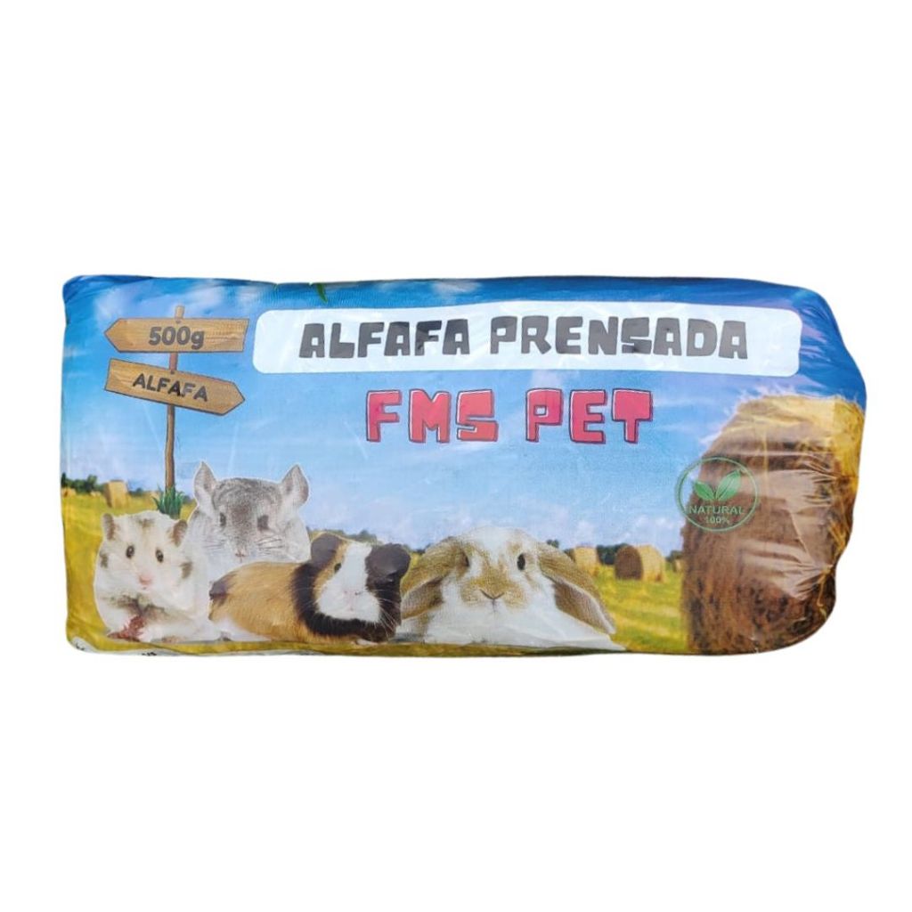 Feno Prensado para Roedores Paiol do Bicho 500g