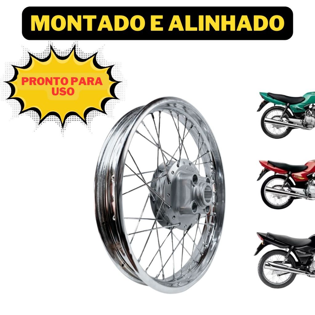 Aro Traseiro Cg Titan Fan 125 Ano 2000 2001 2002 2003 2004 2005 2006 2007 e 2008