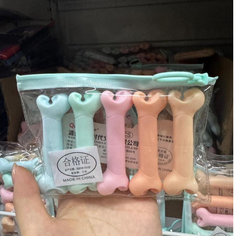 kit 5 Peças marca texto osso mini marca texto para escola escritorio