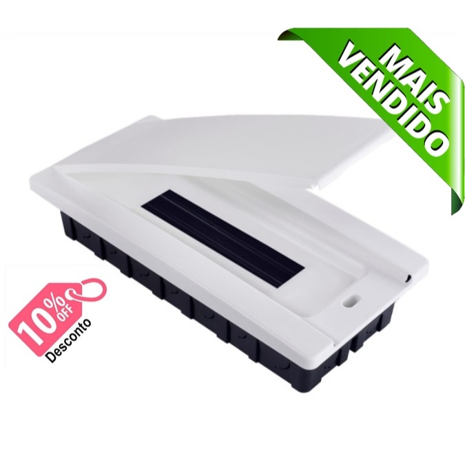 Quadro de Distribuição 12/18 Tampa Fumê Disjuntores Embutir em Oferta na Shopee