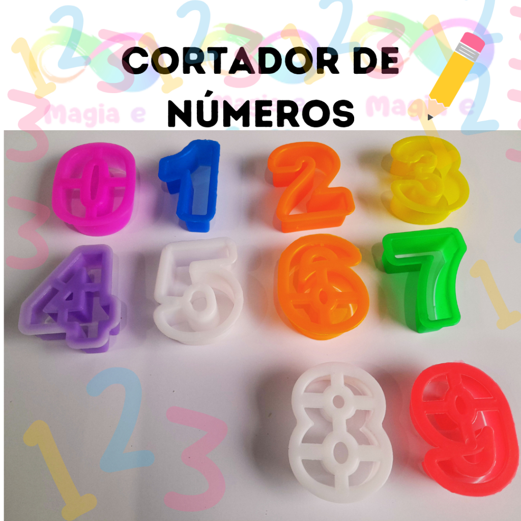 2 kIT FORMINHA DE MODELAR NÚMEROS CORTADOR (COMPLETO).