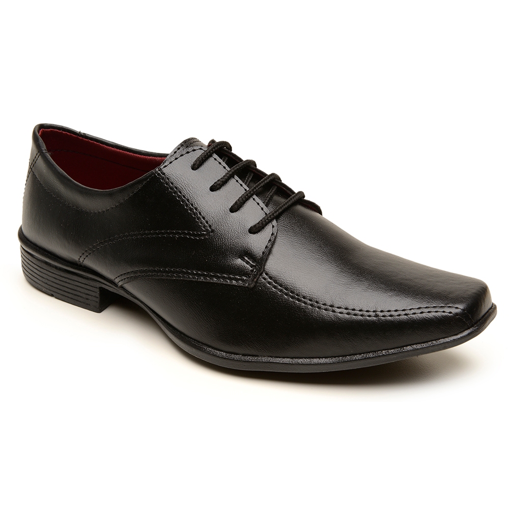 Sapato social masculino sollano preto ou café modelo tradicional de amarrar