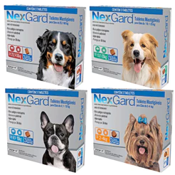NexGard 3 Tabletes para Cães Pequenos e Grandes