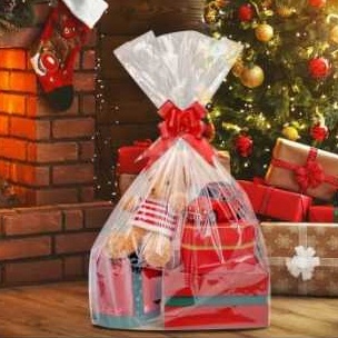 Saco Para Cesta De Presente 40x60 30x40 Saco Plástico Transparente 100 und PP em Oferta na Shopee