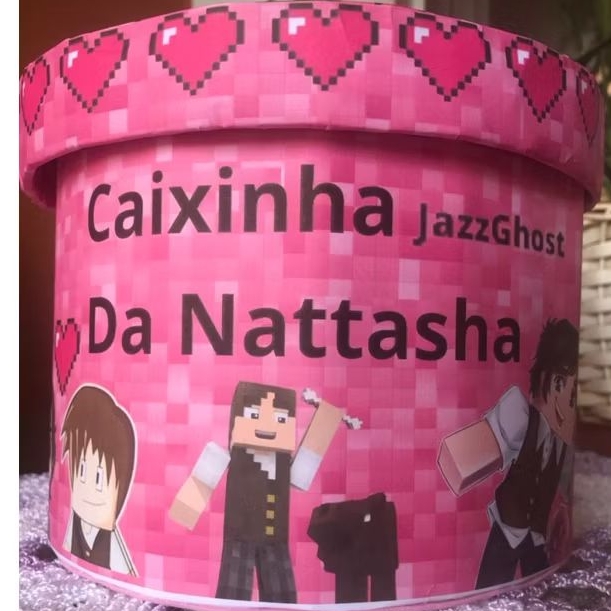 Caixa Grande 19x14 Jazz Ghost  Faço qualquer Tema  Presente Cestas Aniversário Poderoso Chefinho Stitch G Personalizada
