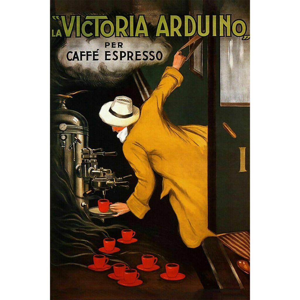 Pôster Retrô  -   Victoria Arduino Caffe Espresso -   Decora  -    33 Cm X 48 Cm