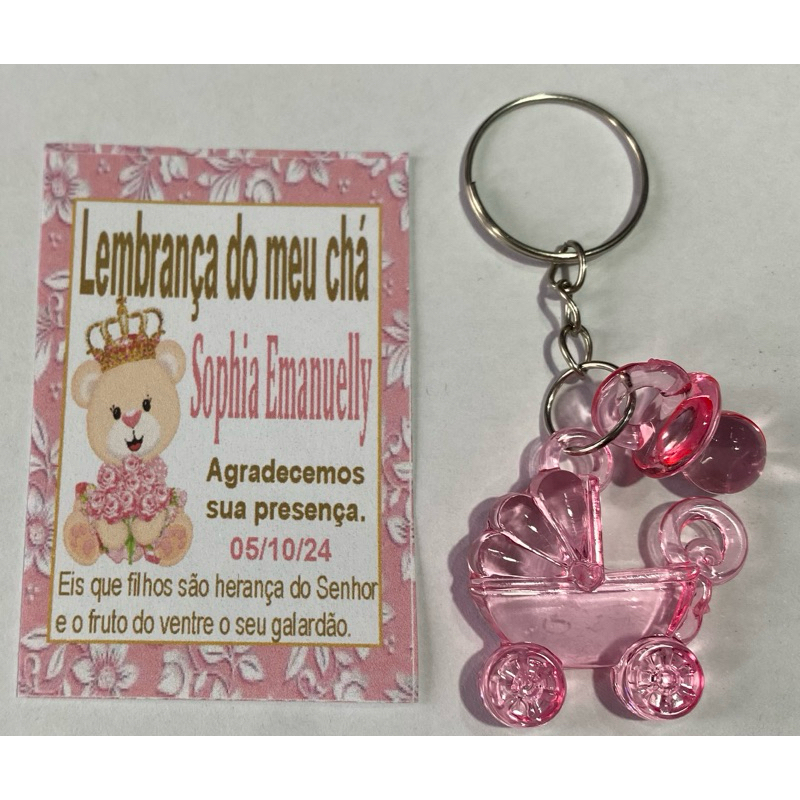 50 Chaveiros lembrancinha chá de bebê, revelação, chá rifa Nascimento, Chá de fraldas acrílico, aniversário