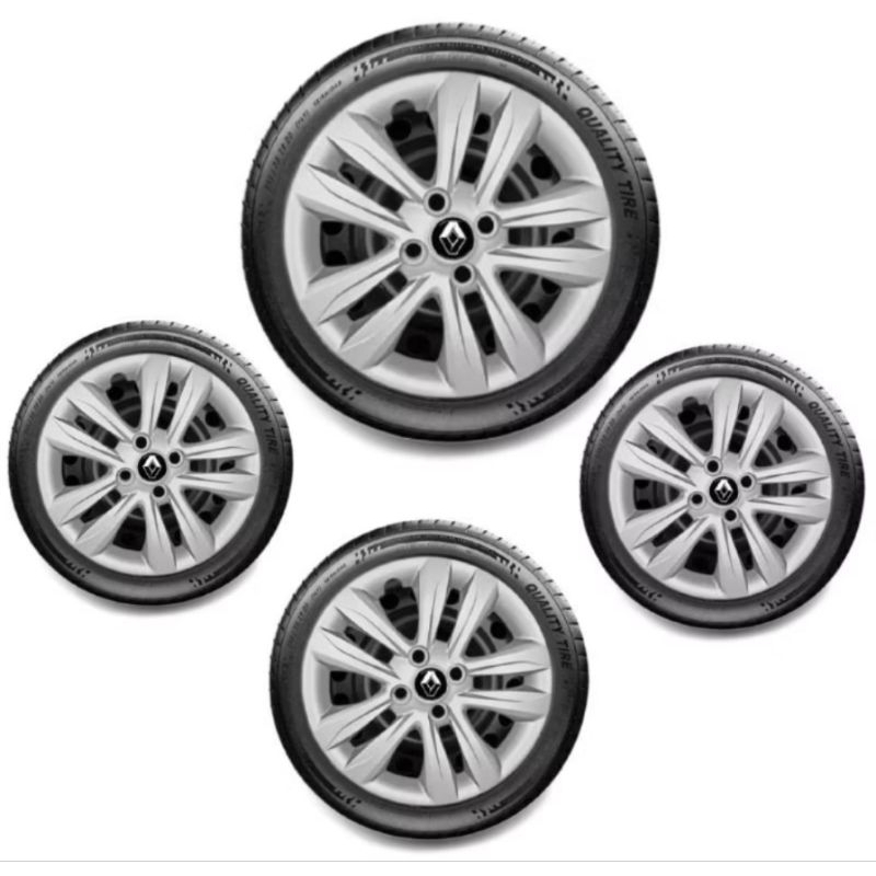Jogo 4 calotas aro 15 Renault Sandero Logan Symbol em Oferta na Shopee