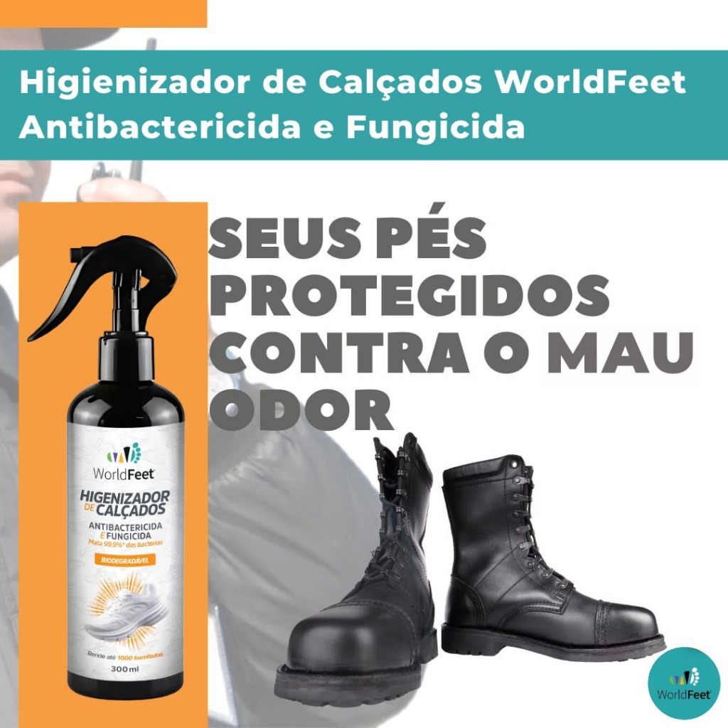 Higienizador De Calçados Anti Fungos e Bactérias -World feet -300 Ml