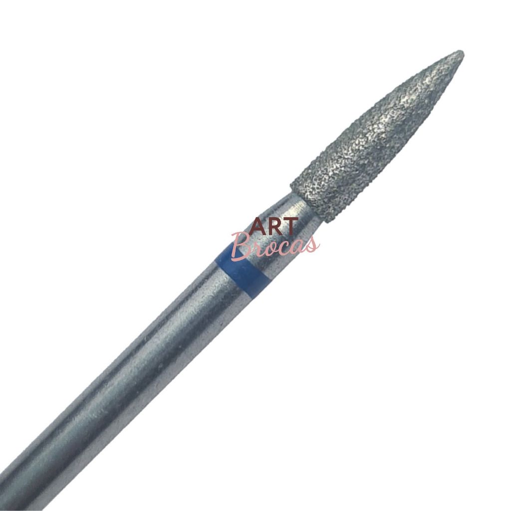 Broca diamantada 744 chama para unhas alongamento manicure hardware brilho