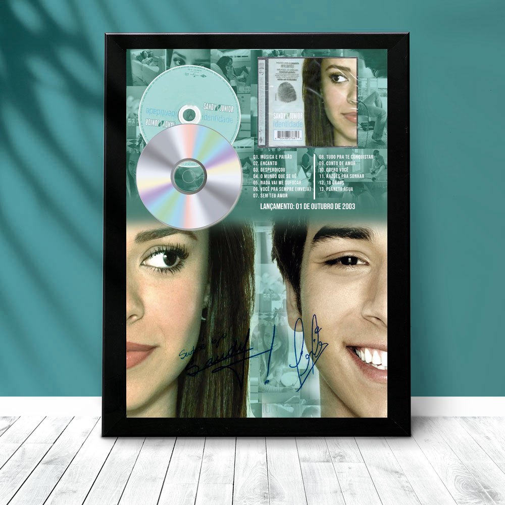 Quadro Sandy e Junior CD Identidade  - com CD - ilustrativo -  30x42cm A3