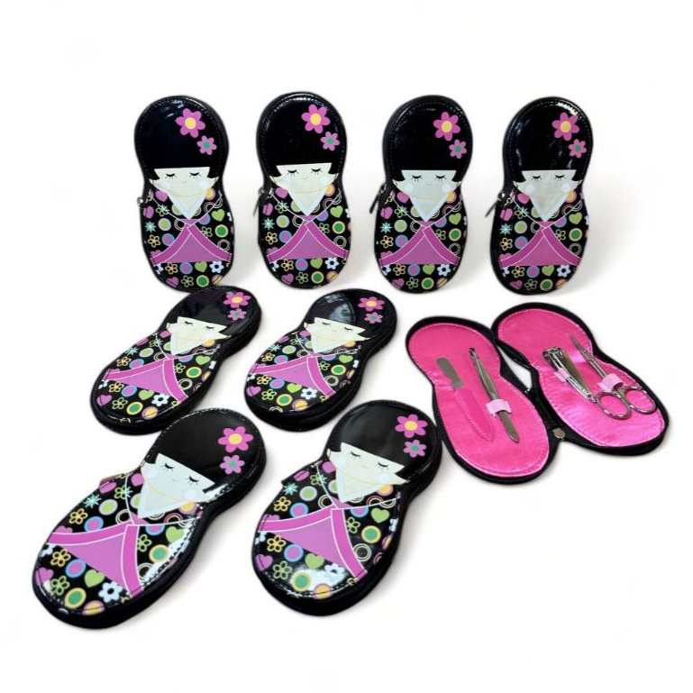 Conjunto de Manicure Portátil com Cortador de Unhas, Pinça e Tesoura