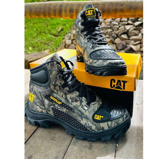 Bota Coturno Caterpillar Alaska Militar Couro Masculino Palmilha de Gel em Oferta na Shopee