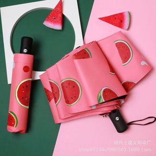 Guarda Chuva Automatico para Abrir e Fechar Com proteção UV fruta em Oferta na Shopee