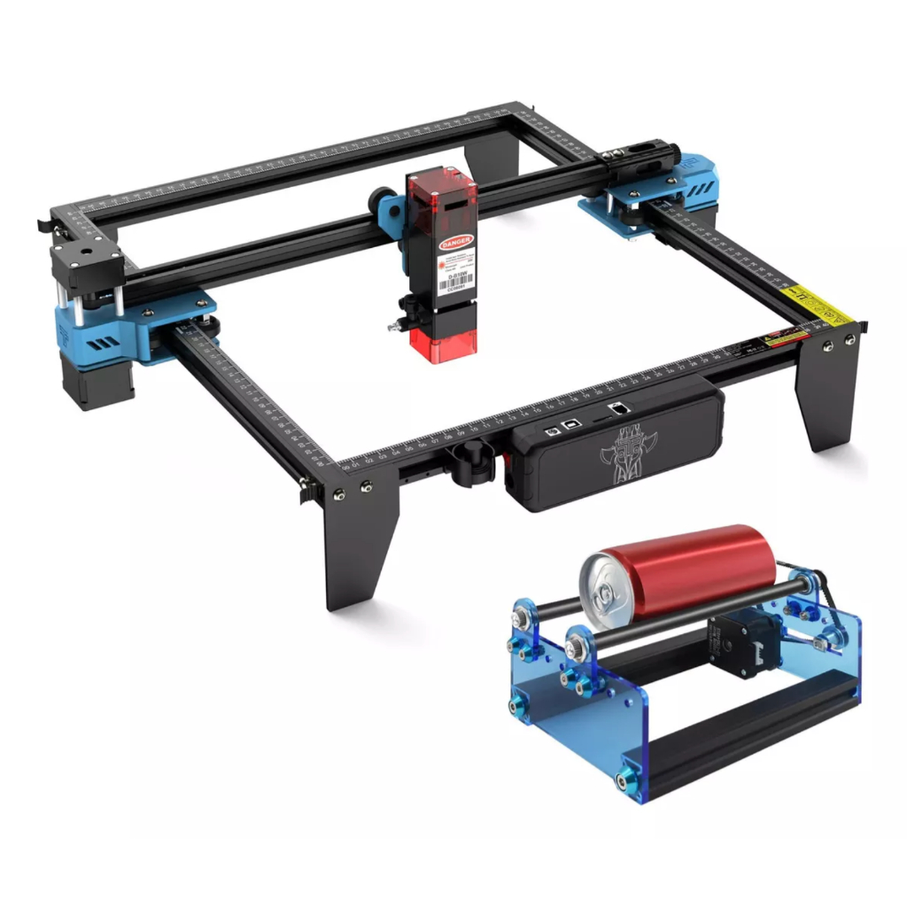 Impressora Gravadora Corte Laser Máquina Cnc 80w 30cm + Eixo Rotativo Bivolt