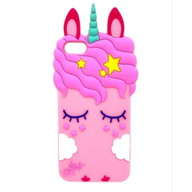 Capinha capa case iPhone 7 Plus / 8 Plus unicórnio Silicone Macio