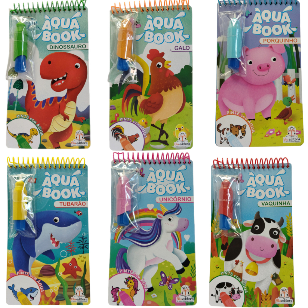 Áqua Book - Livro - Blueditora - livros infantis - livros de pintura - pintura com água