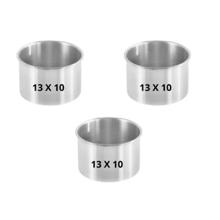kit 03  Assadeira Redonda Alta 13 x 10cm Forma Bolo Alumínio em Oferta na Shopee